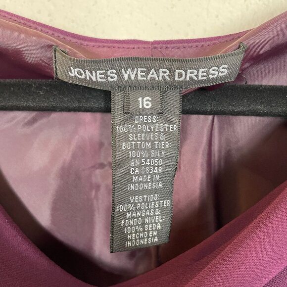 Jones Wear Dress 16 Plum Cowl Neck 90s Y2K Tiered Fairy Whimsi Gown - Picture 4 of 10